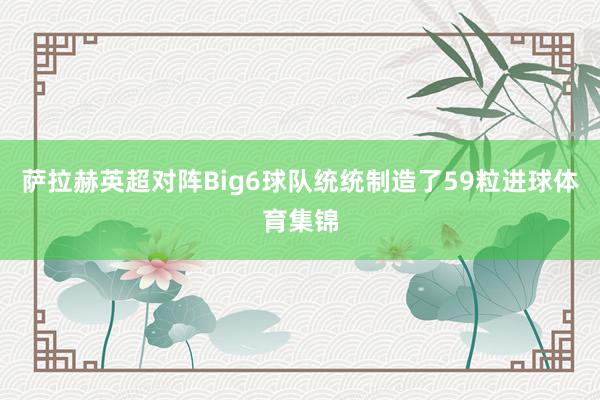 萨拉赫英超对阵Big6球队统统制造了59粒进球体育集锦