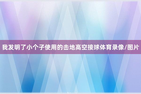 我发明了小个子使用的击地高空接球体育录像/图片